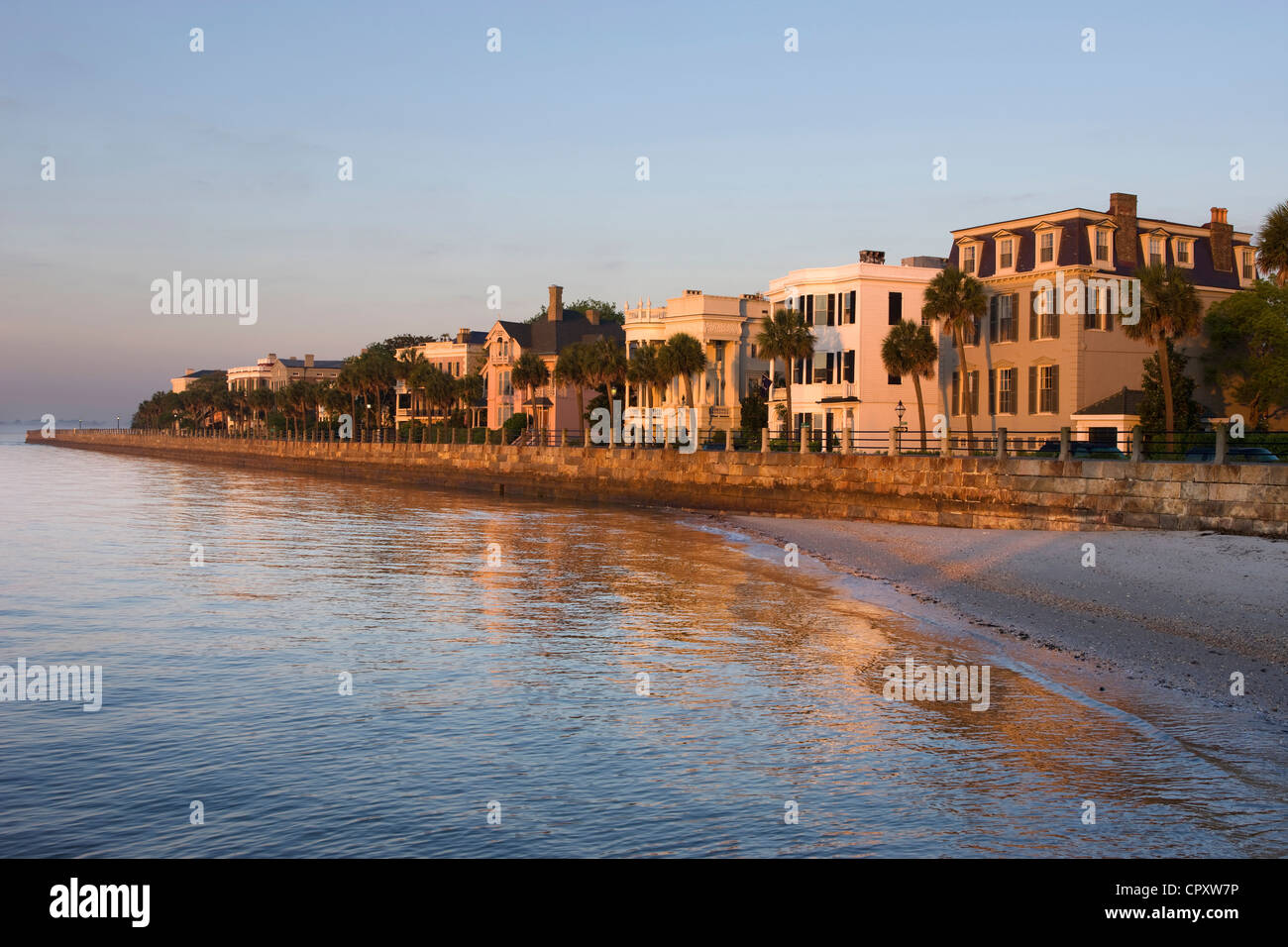 ANTEBELLUM HOMES THE BATTERY CHARLESTON SOUTH CAROLINA USA Stock Photo