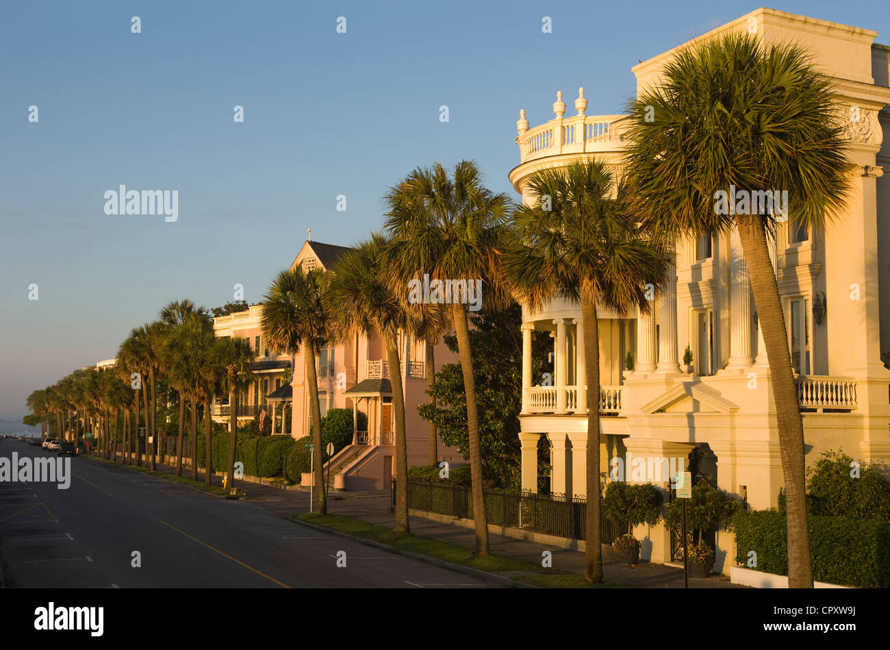 ANTEBELLUM HOMES THE BATTERY PROMENADE CHARLESTON SOUTH CAROLINA USA