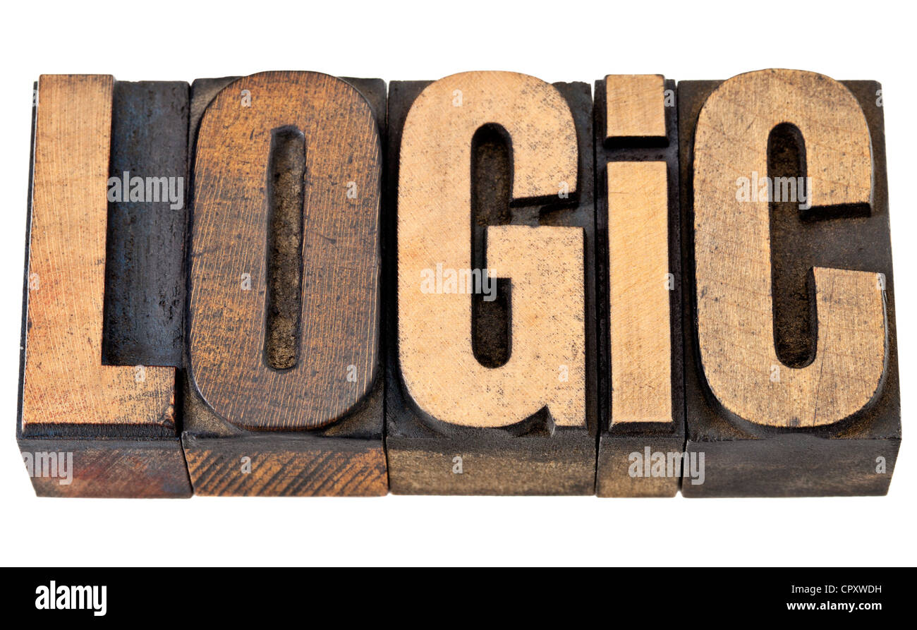 logic - isolated word in vintage letterpress wood type Stock Photo