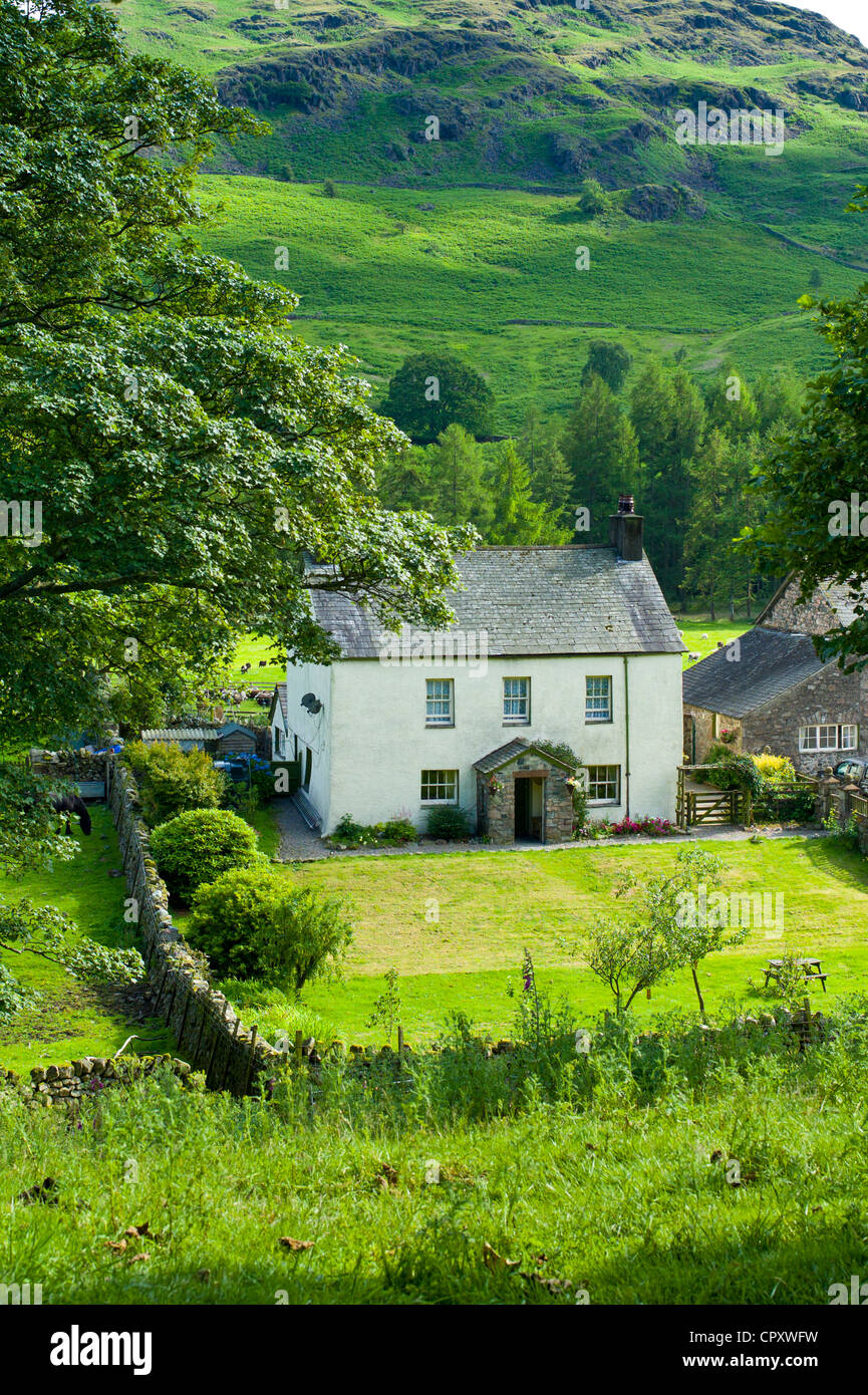 Hill farm smallholding in the Lake District National Park, Cumbria, UK Stock Photo