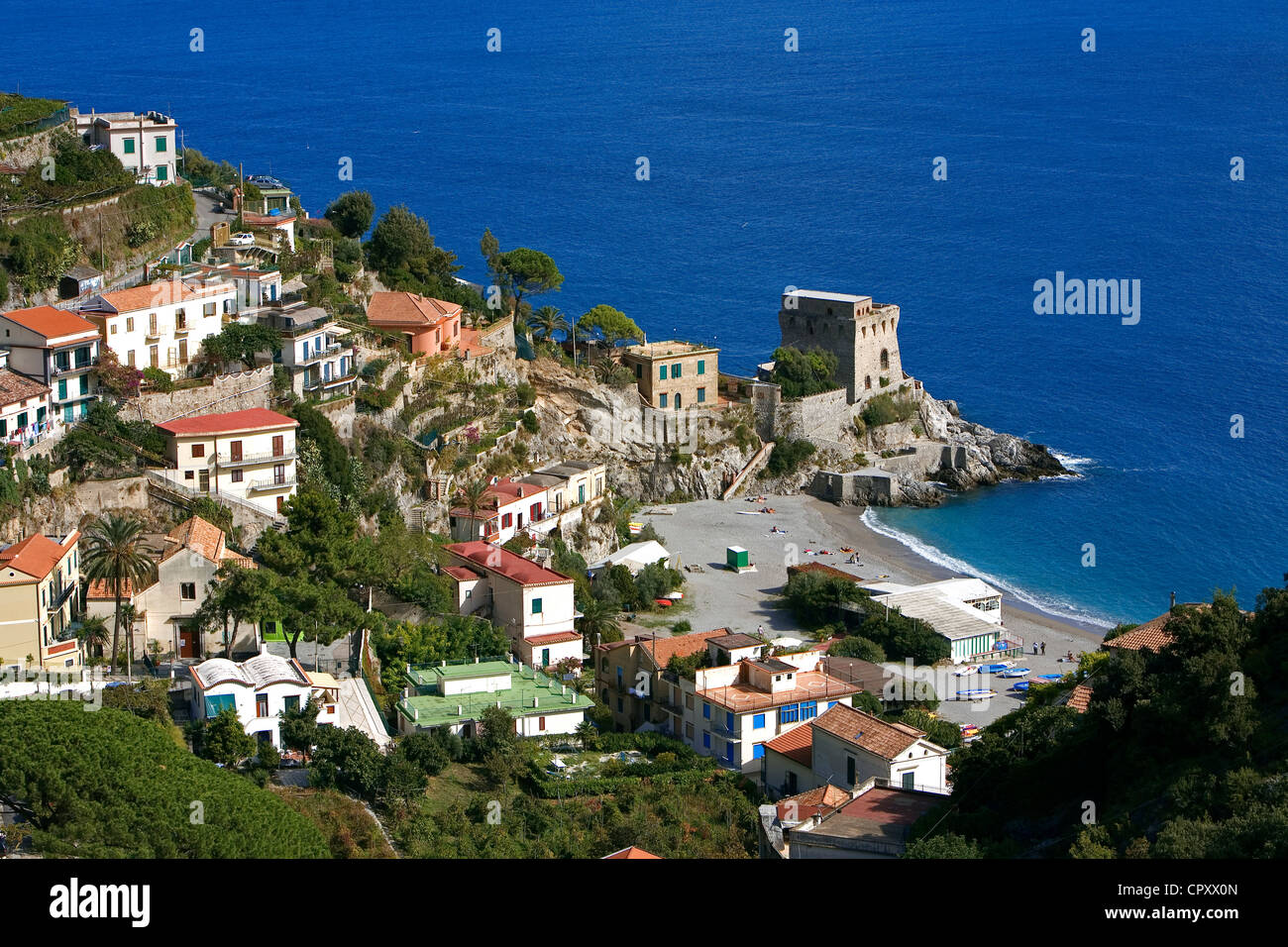 Italy, Campania, Amalfi Coast, listed as World Heritage by UNESCO, Erchie Stock Photo