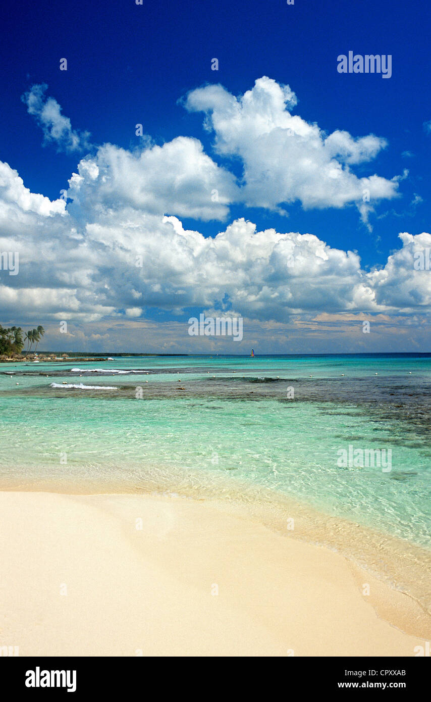 Dominican Republic, Altagracia province, Bayahibe, beach Stock Photo