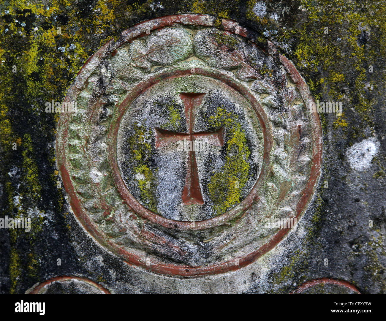 Stone cemetery cross Stock Photo - Alamy