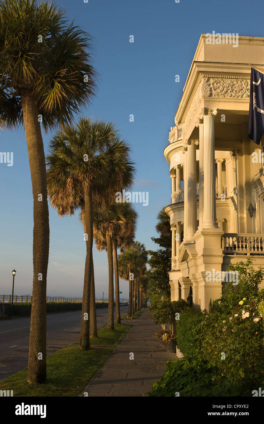 ANTEBELLUM HOMES THE BATTERY PROMENADE CHARLESTON SOUTH CAROLINA USA