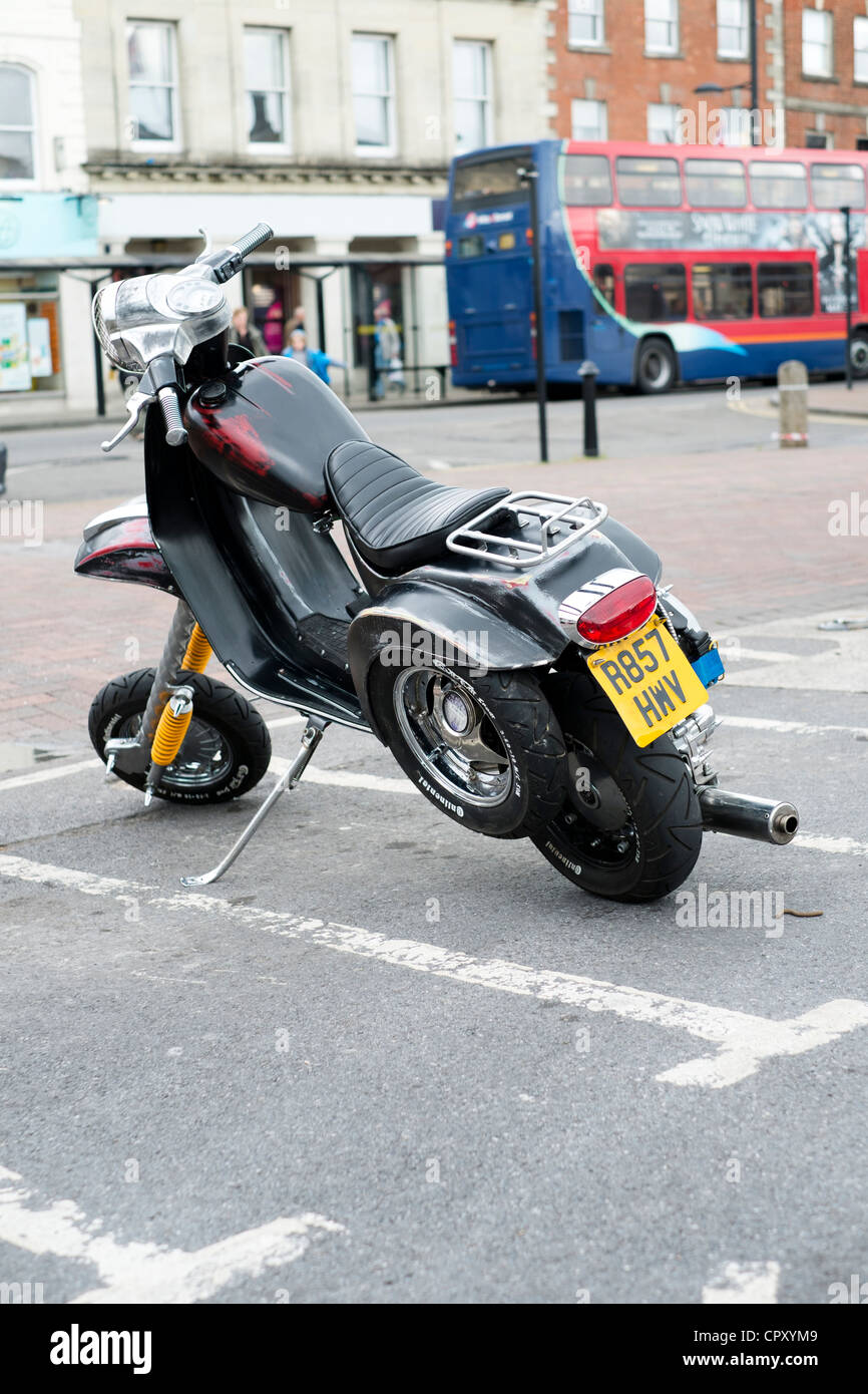 Customized Vespa motor scooter Stock Photo