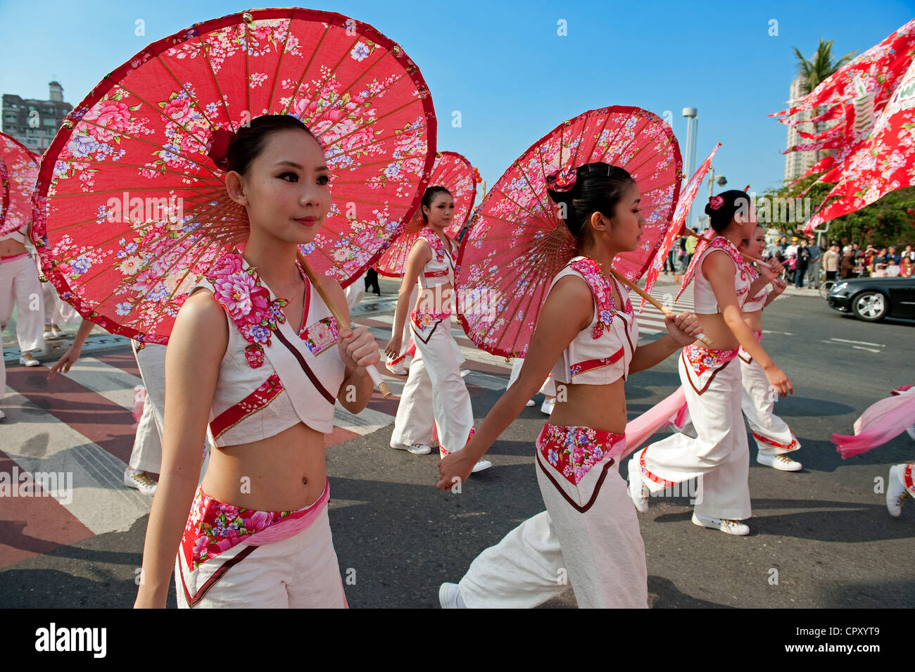 Taiwan Kaohsiung Lantern festival parade Stock Photo Alamy