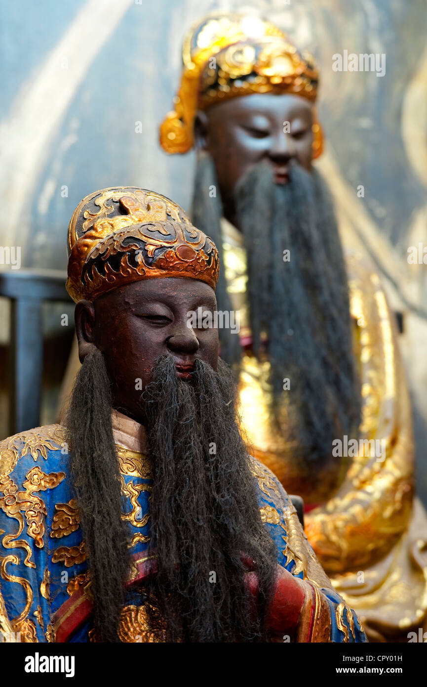 Taiwan, Tainan District, Tainan, Matsu Temple, statues Stock Photo