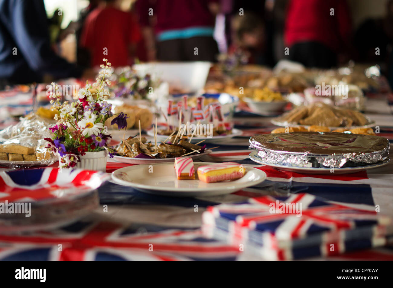 Jubilee Celebration Party Feast For Queens Diamond Jubilee Stock Photo