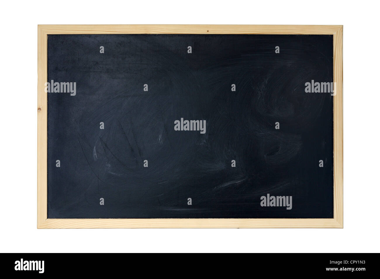 Black board with a wooden frame Stock Photo