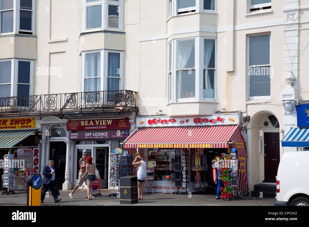 Brighton Promenade Shops Stock Photo