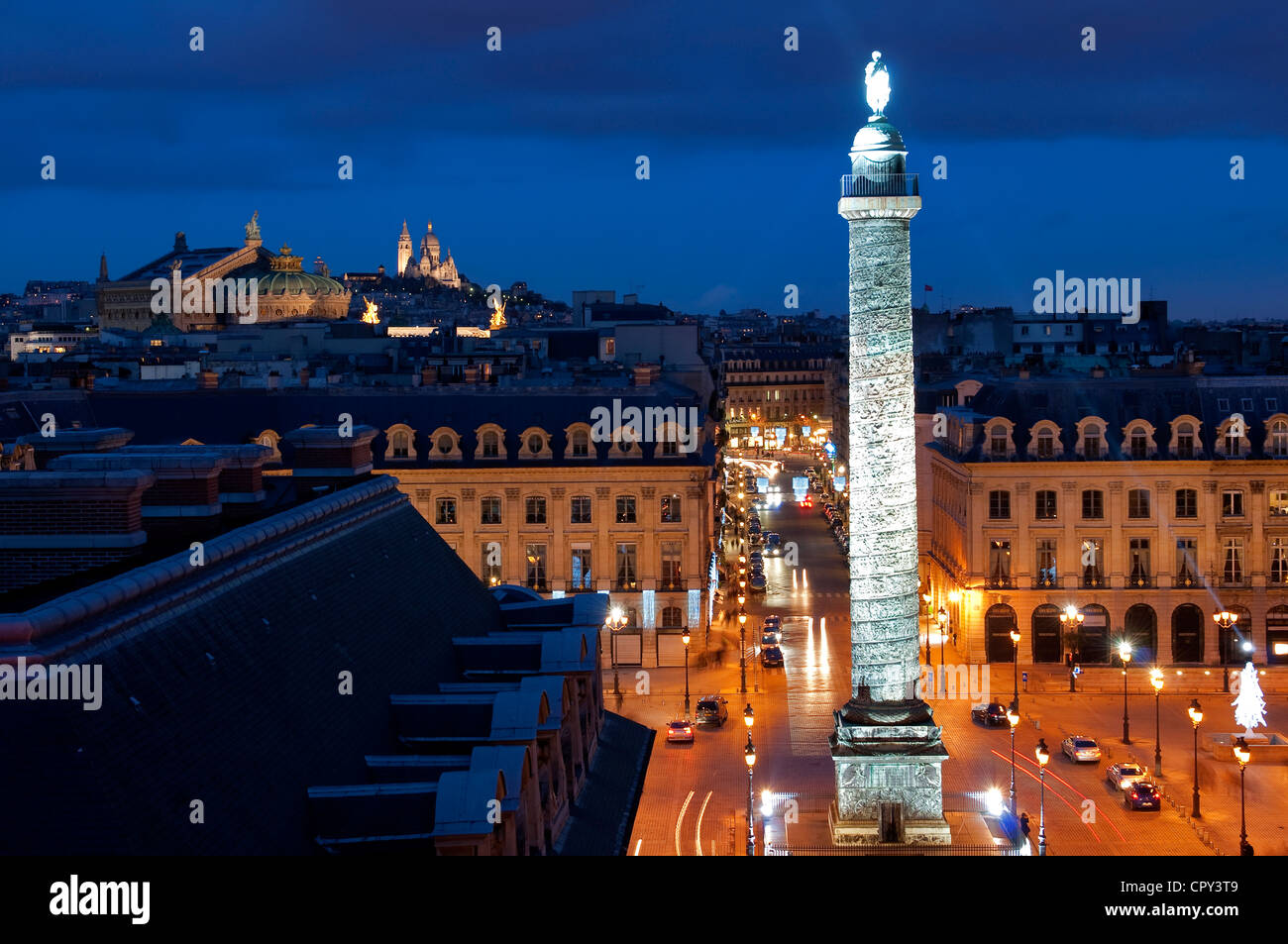 France, Paris, Vendome Square and the column Stock Photo