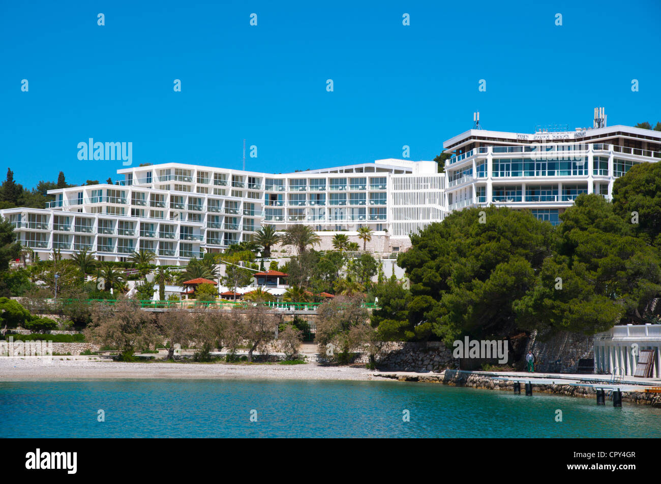 Amfora Hvar Grand Beach Resort hotel complex Hvar town Hvar Island Dalmatia Croatia Europe Stock