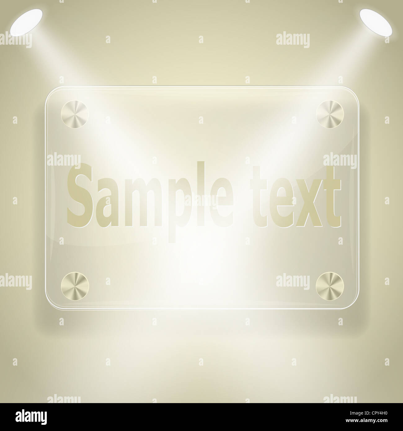 Glass frame with spotlights Stock Photo Alamy