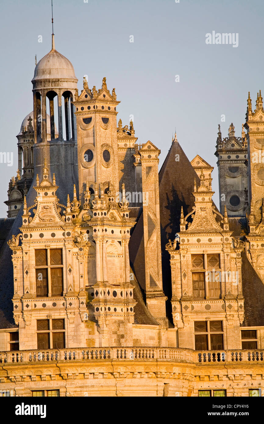 France, Loir et Cher, Loire Valley listed as World Heritage by UNESCO, Chateau de Chambord Stock Photo