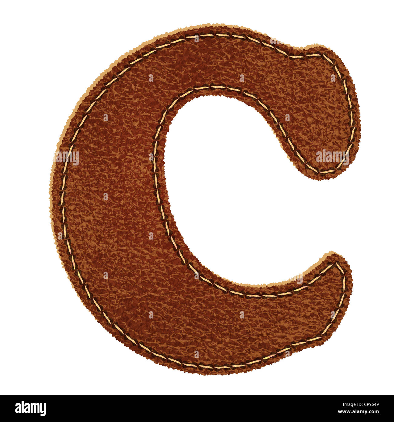 Leather alphabet. Leather textured letter C Stock Photo - Alamy