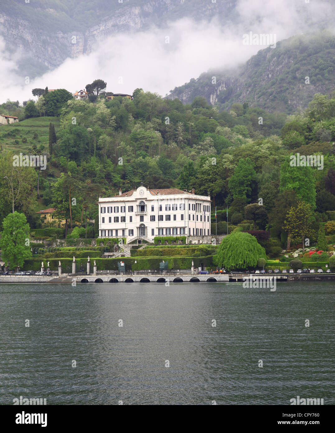 the gardens of Villa Carlotta Bellagio Lake Como Italian Lakes Italy Stock Photo