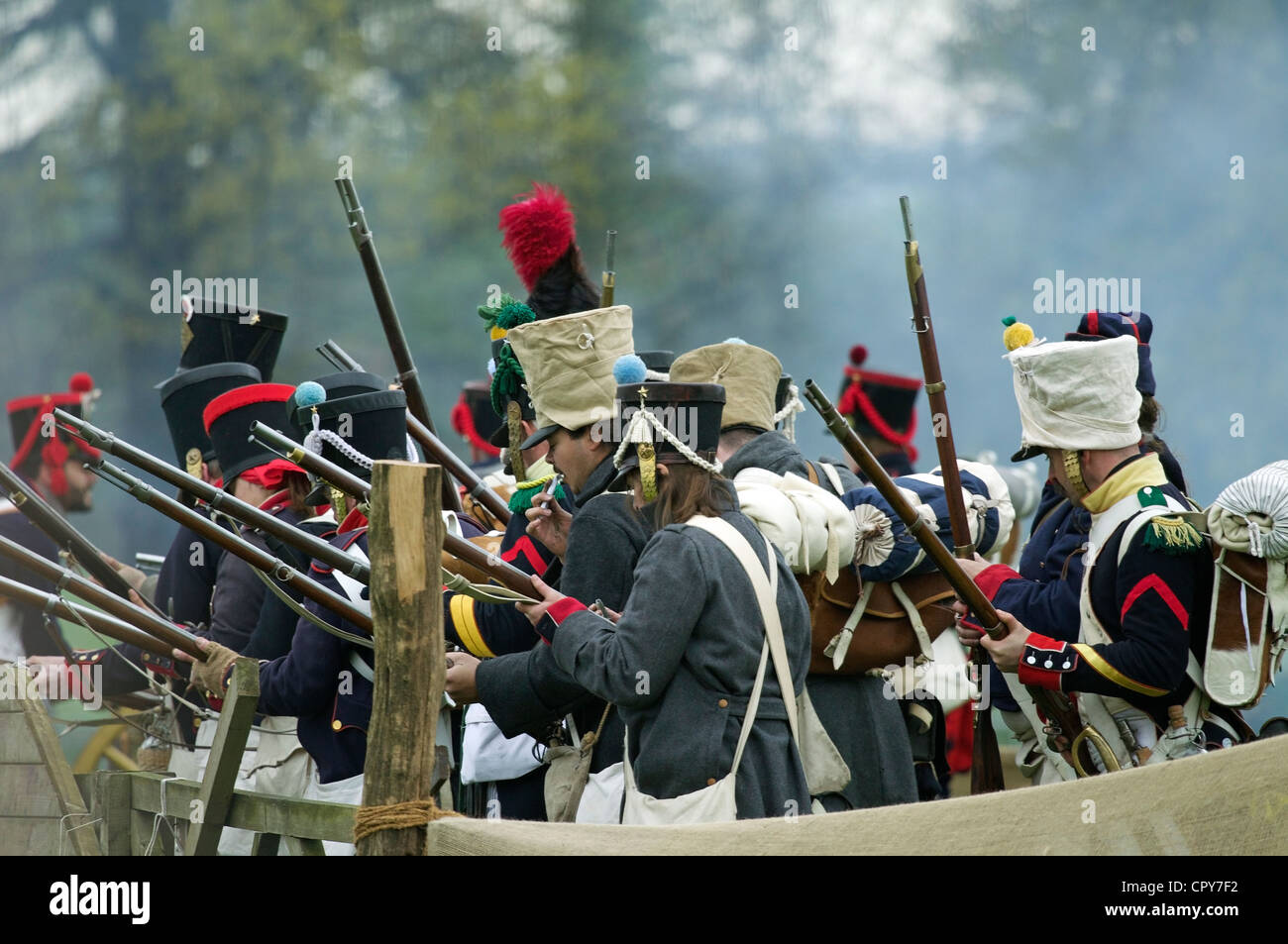 Napoleonic re-enactment Stock Photo