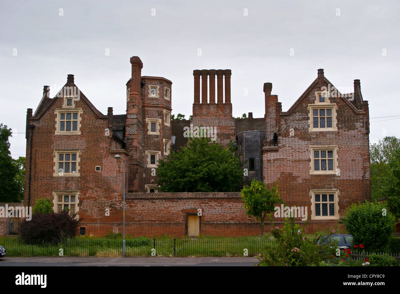 Eastbury Manor, Tudor mansion house in Barking, Essex, England, seen