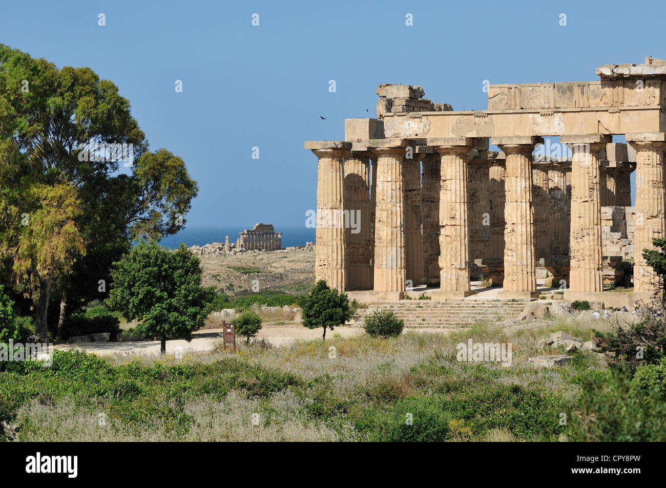 Selinunte. Sicily. Italy. Temple E (5C BC) Stock Photo