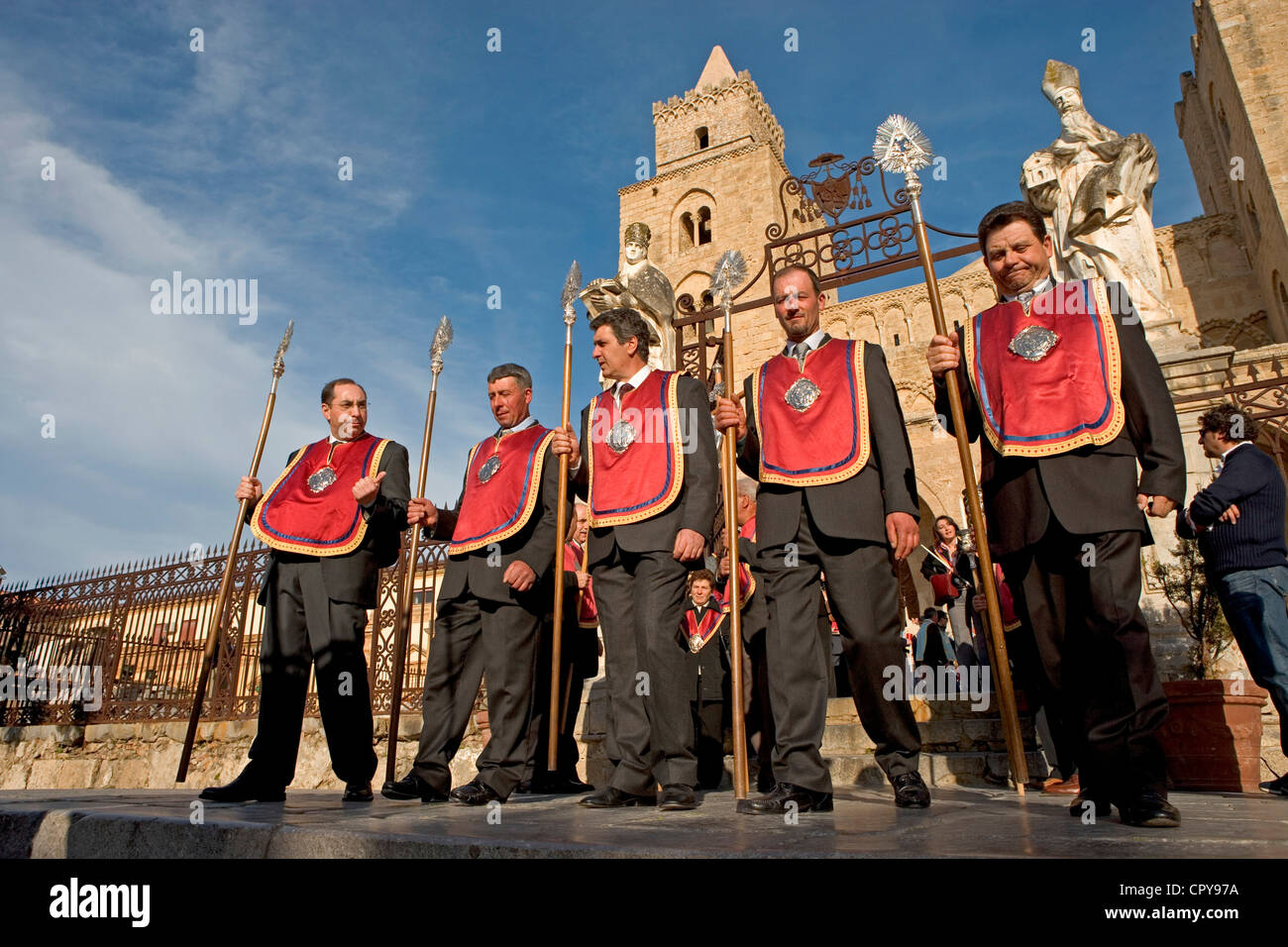 Italy, Sicily, Cefalu, the Great procession of San Giuseppe in march Stock Photo