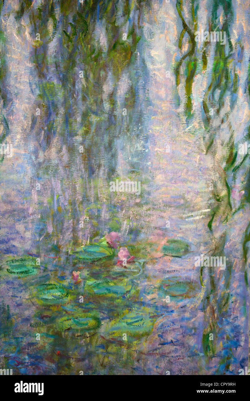 Detail, Water-lilies Nympheas series painted by Claude Monet
