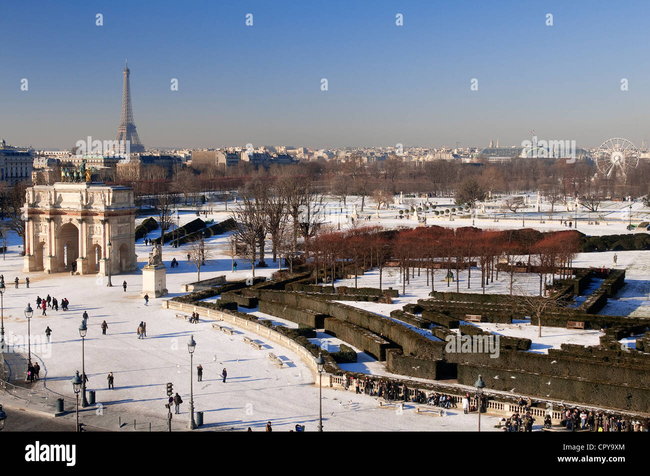 Tuileries gardens winter hi-res stock photography and images - Alamy