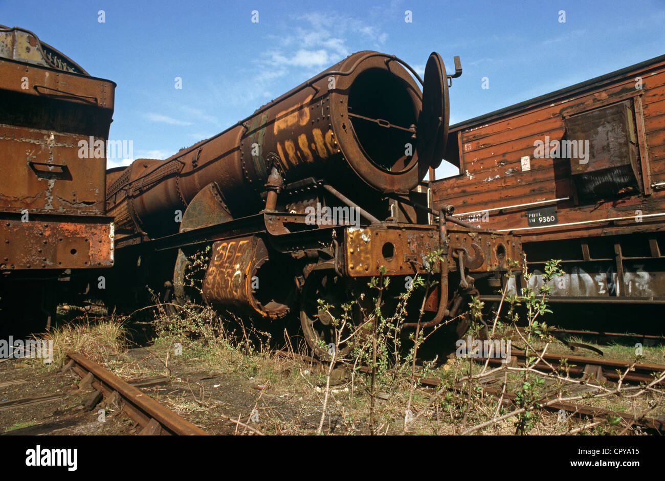 Barry Steam Train Graveyard, South Wales, 1980s Stock Photo - Alamy