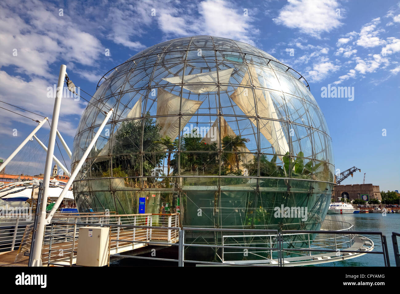 Biosphere, Porto Antico, Genoa, Liguria, Italy Stock Photo