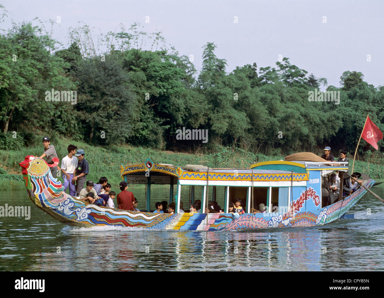 Vietnam, Thua Thien Hue Province, Hue, Perfume river, Sampan traditional boat Stock Photo