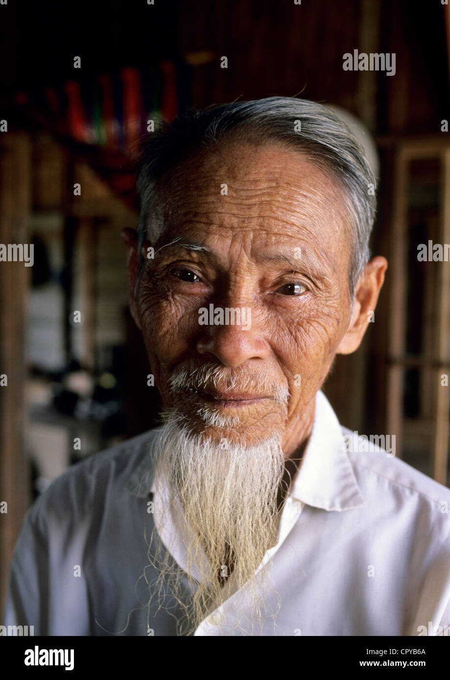 Vietnam, Thua Thien Hue Province, Hue, Kim Long portrait from a Sampaners family Stock Photo