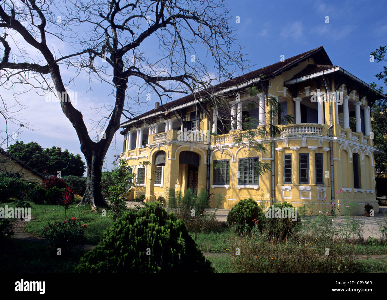 Vietnam, Thua Thien Hue Province, Hue, colonial house occupied by the Popular Comity Stock Photo