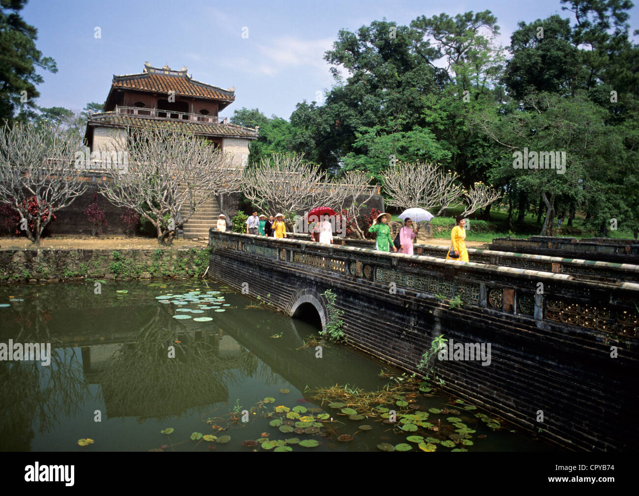 Vietnam, Thua Thien Hue Province, Hue, listed as World Heritage by UNESCO, tomb of emperor Minh Mang Stock Photo