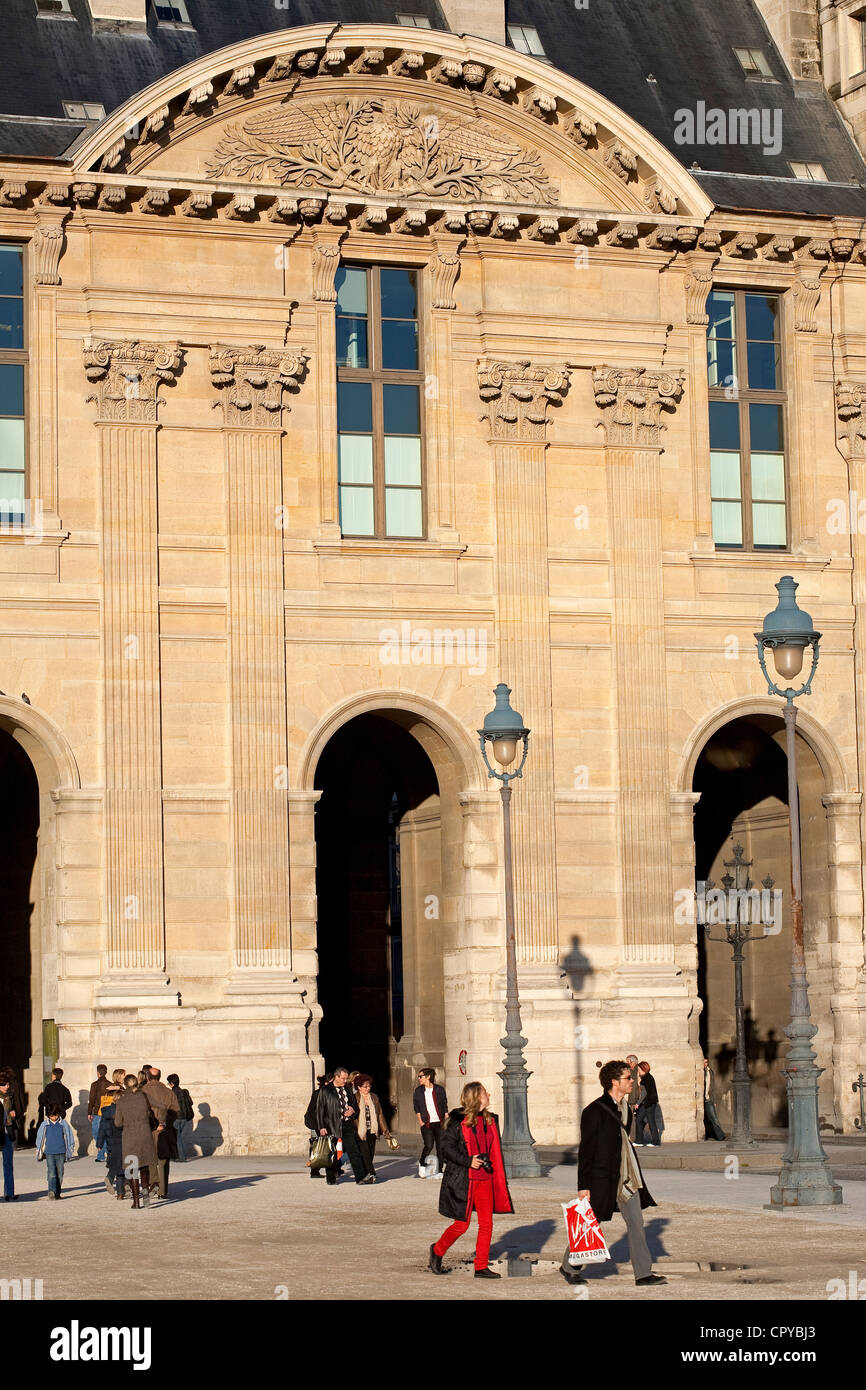 France, Paris, Louvre Palace, Pavillon de Rohan Stock Photo