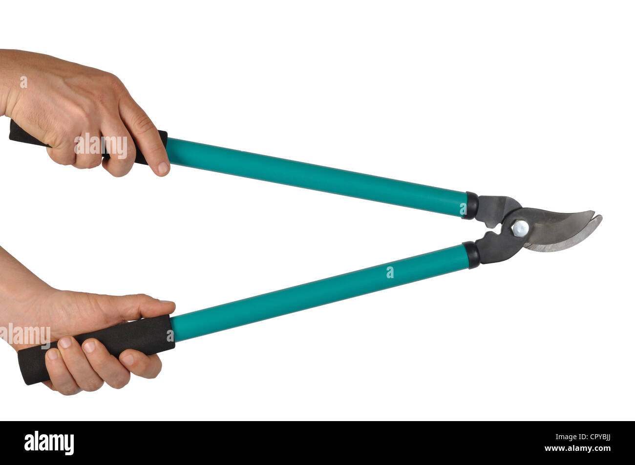 Hands with Loppers Stock Photo Alamy