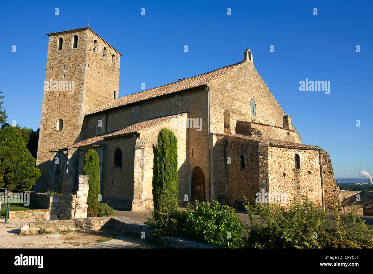 France, Vaucluse, Bollene, Saint Martin collegiate church, 10th century, rebuilt 12th, 16th, 17th centuries Stock Photo