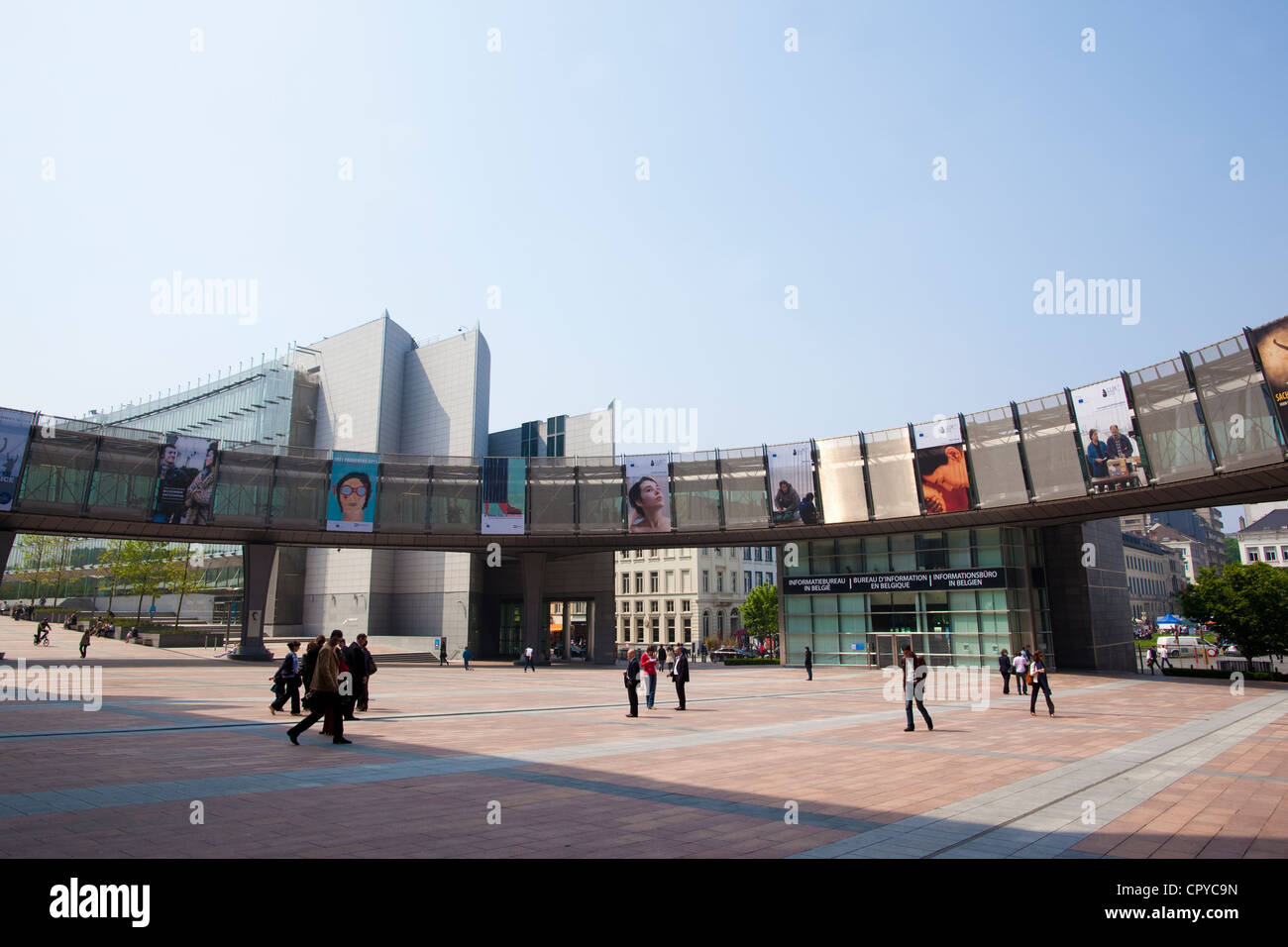 Espace Léopold complex of the European Parliament in Brussels. Stock Photo