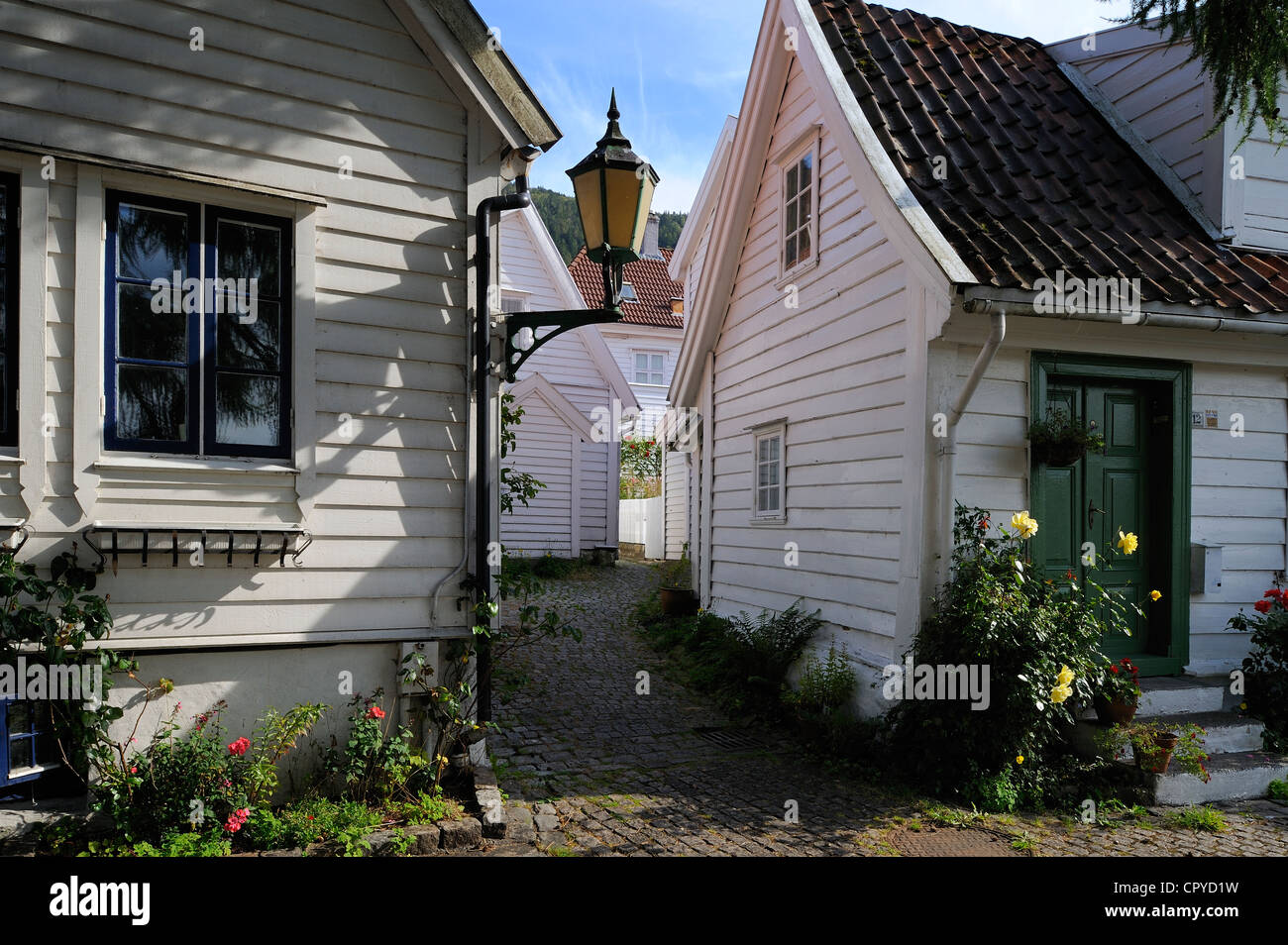 Norway, Hordaland County, Bergen, wooden houses