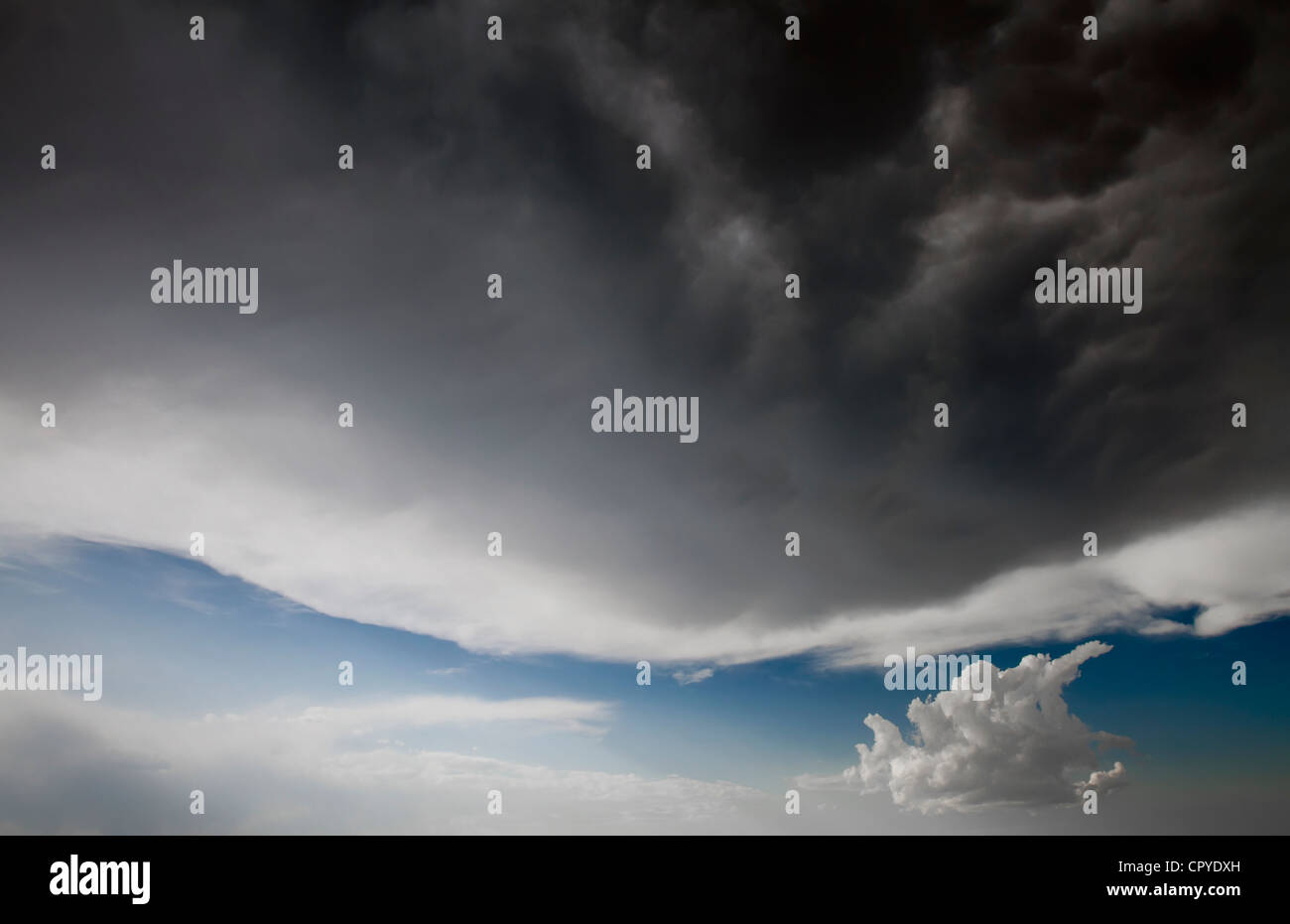 Storm clouds buildup in late afternoon, Stock Photo