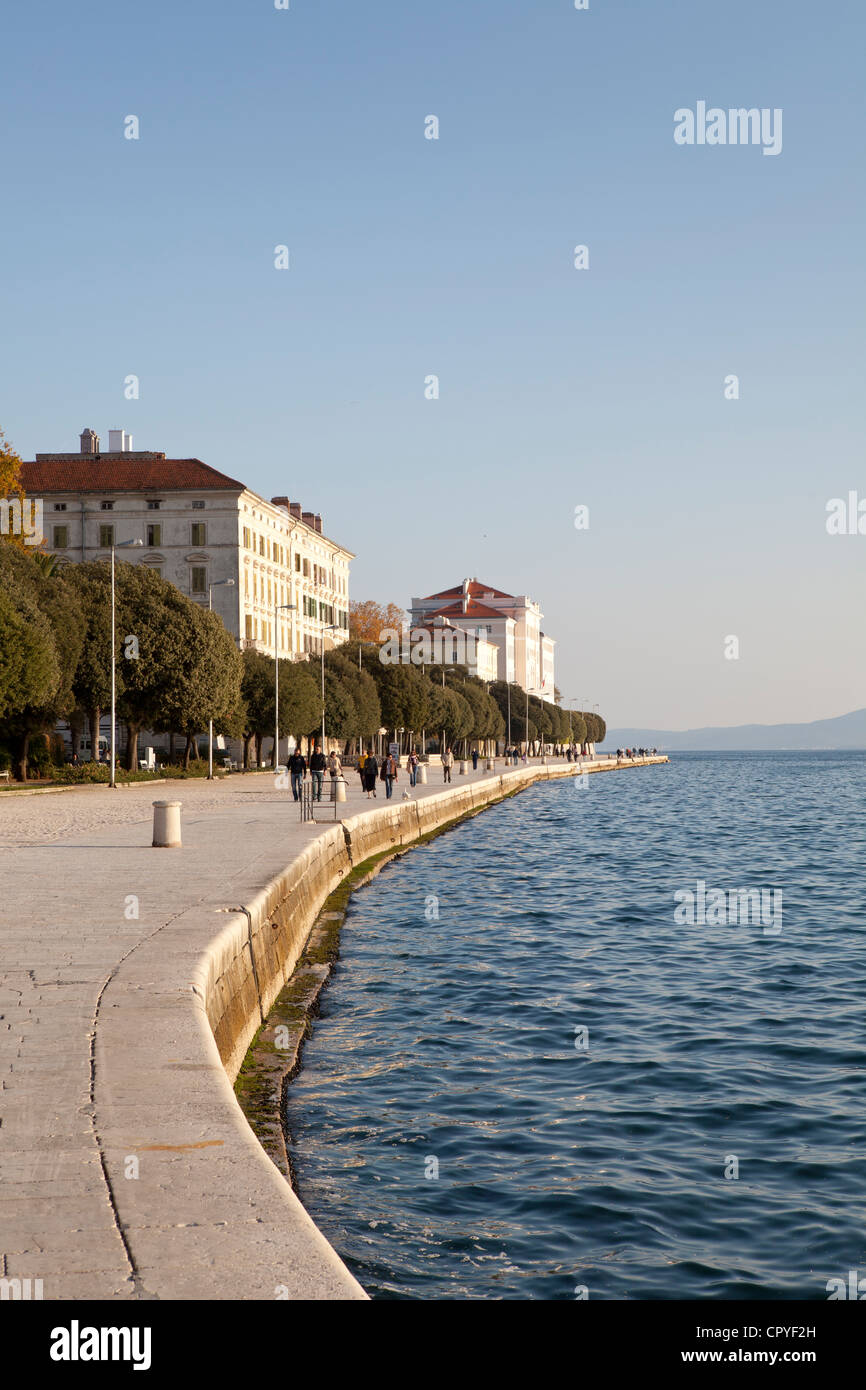 sea promenade, Zadar, Croatia Stock Photo