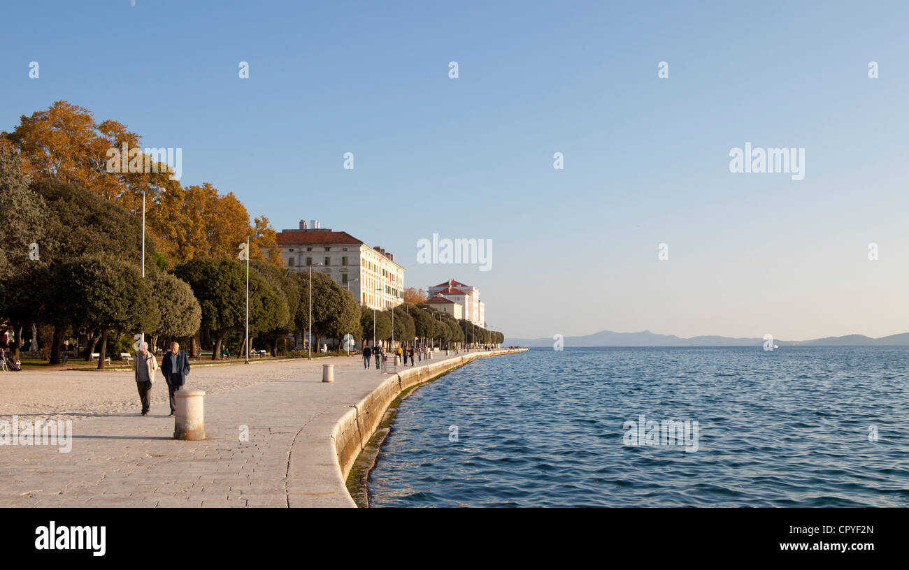 sea promenade, Zadar, Croatia Stock Photo
