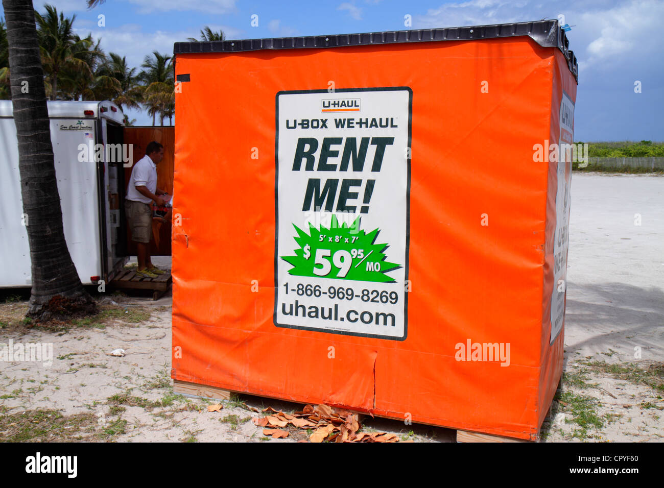 Miami Beach Florida,U Haul rental,box,storage,ad,advertising,ad,special