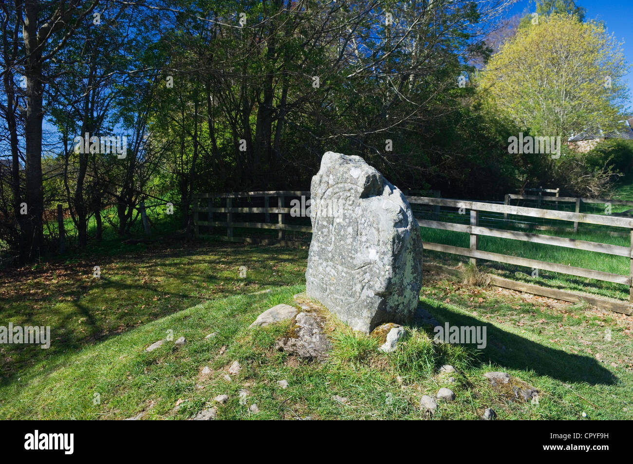 The Eagle Stone, Strathpeffer, Ross-shire, Scotland. Stock Photo