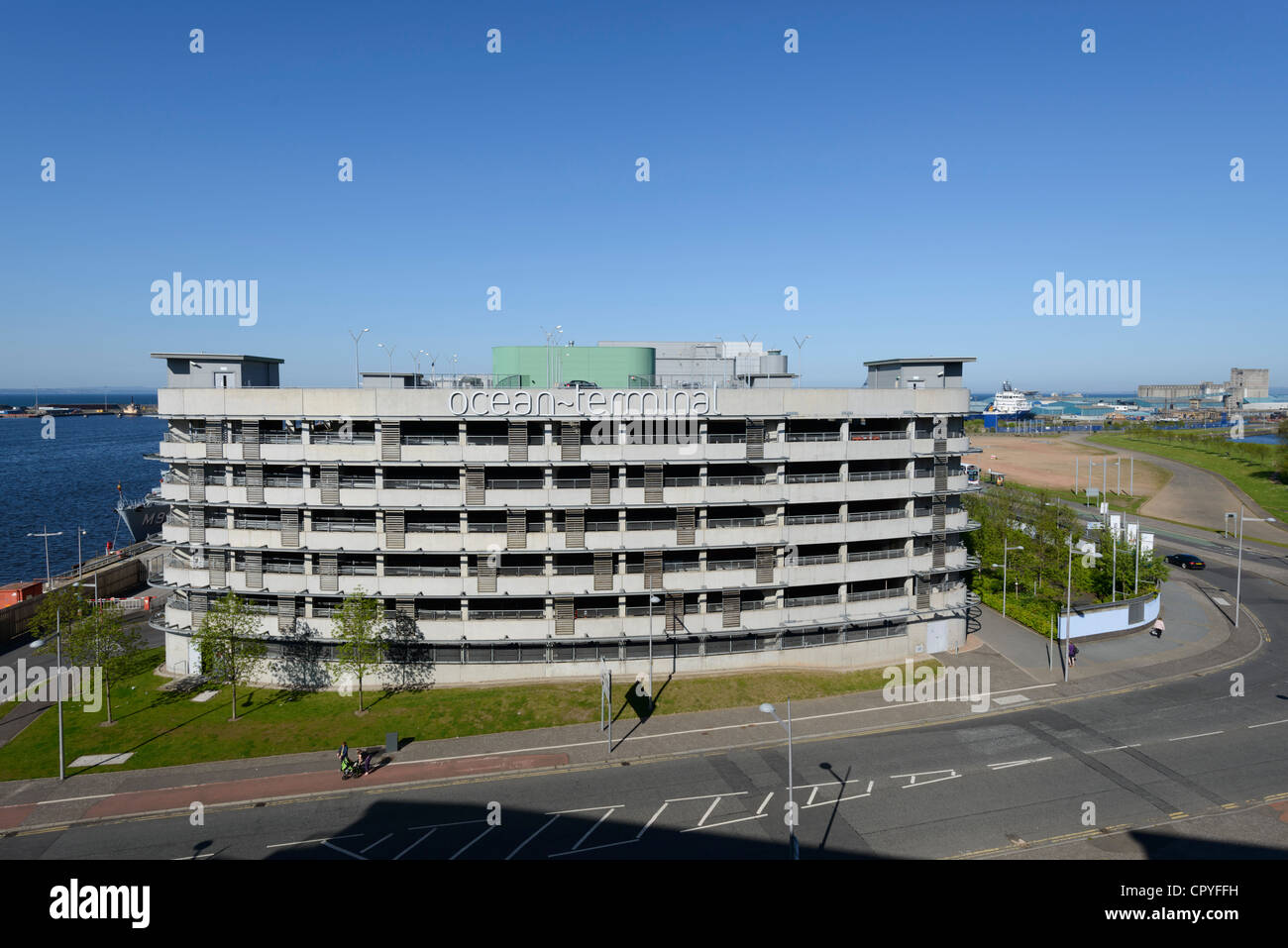 Edinburgh, Scotland Ocean Terminal, car park Stock Photo Alamy