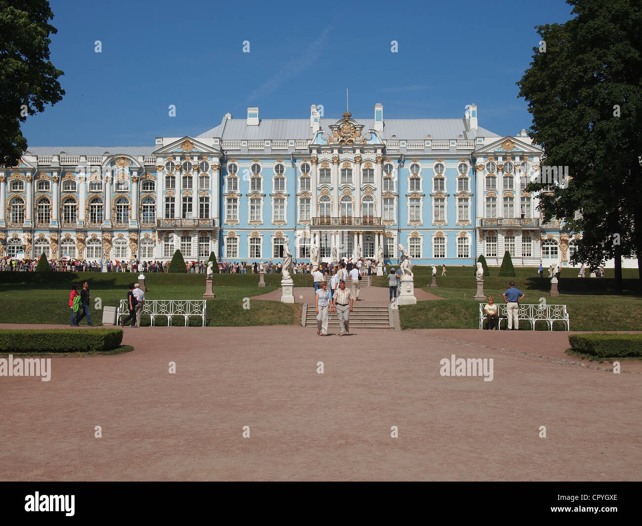 Catherine Palace in Tsarskoye Selo (Pushkin), St. Petersburg, Russia Stock Photo