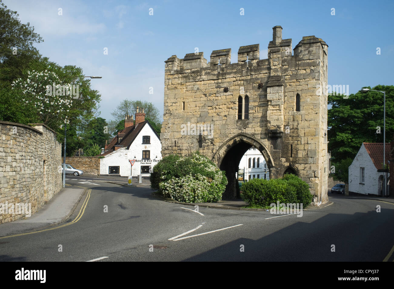 Pottergate Arch, Lincoln, UK -1 Stock Photo