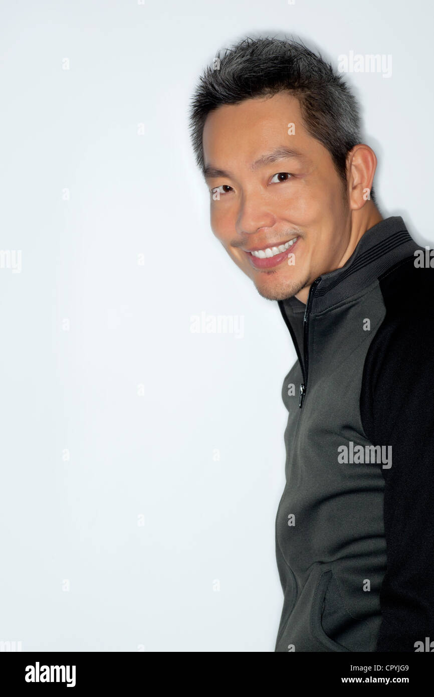Half Black Half Chinese Man