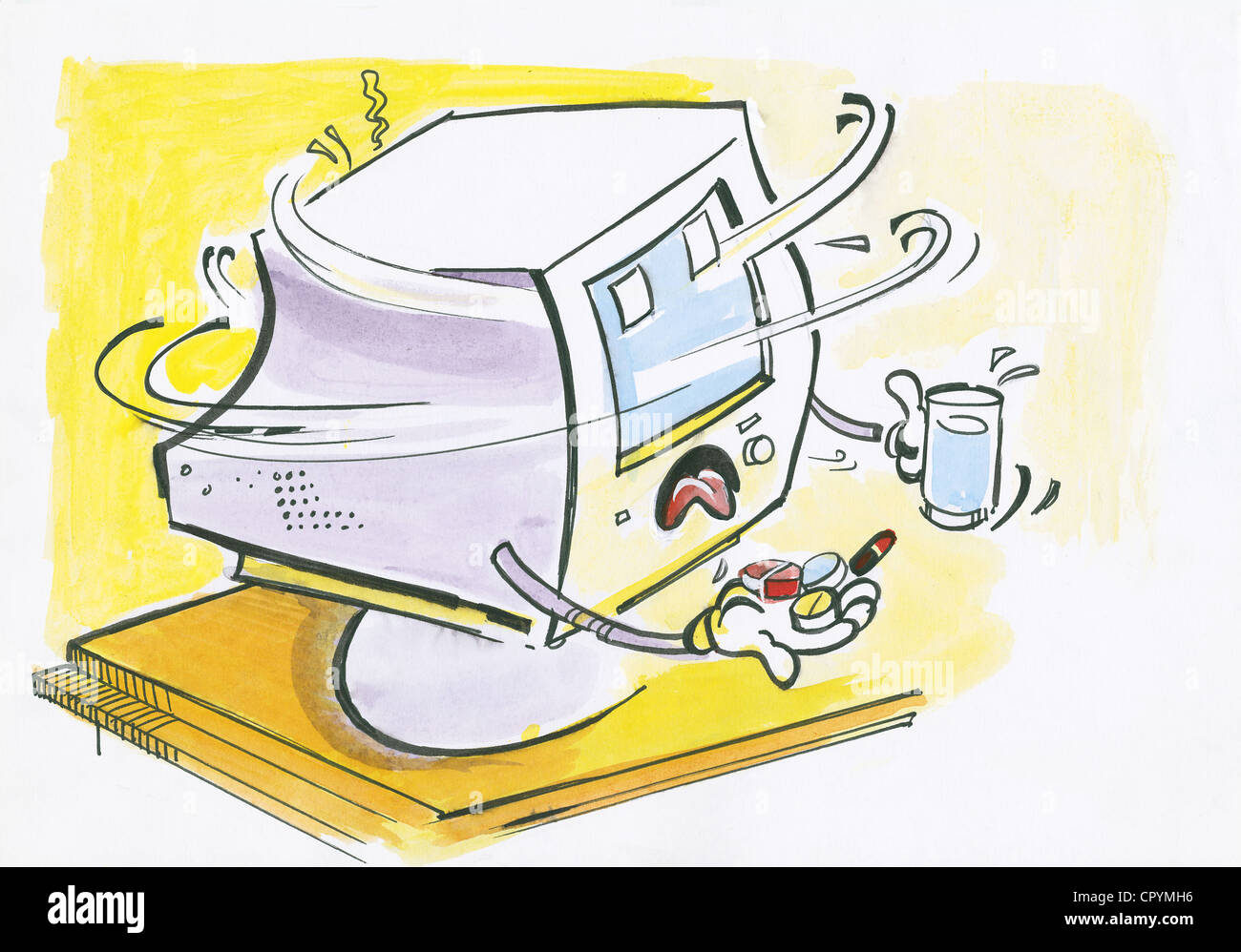 Health cartoons hi-res stock photography and images - Alamy