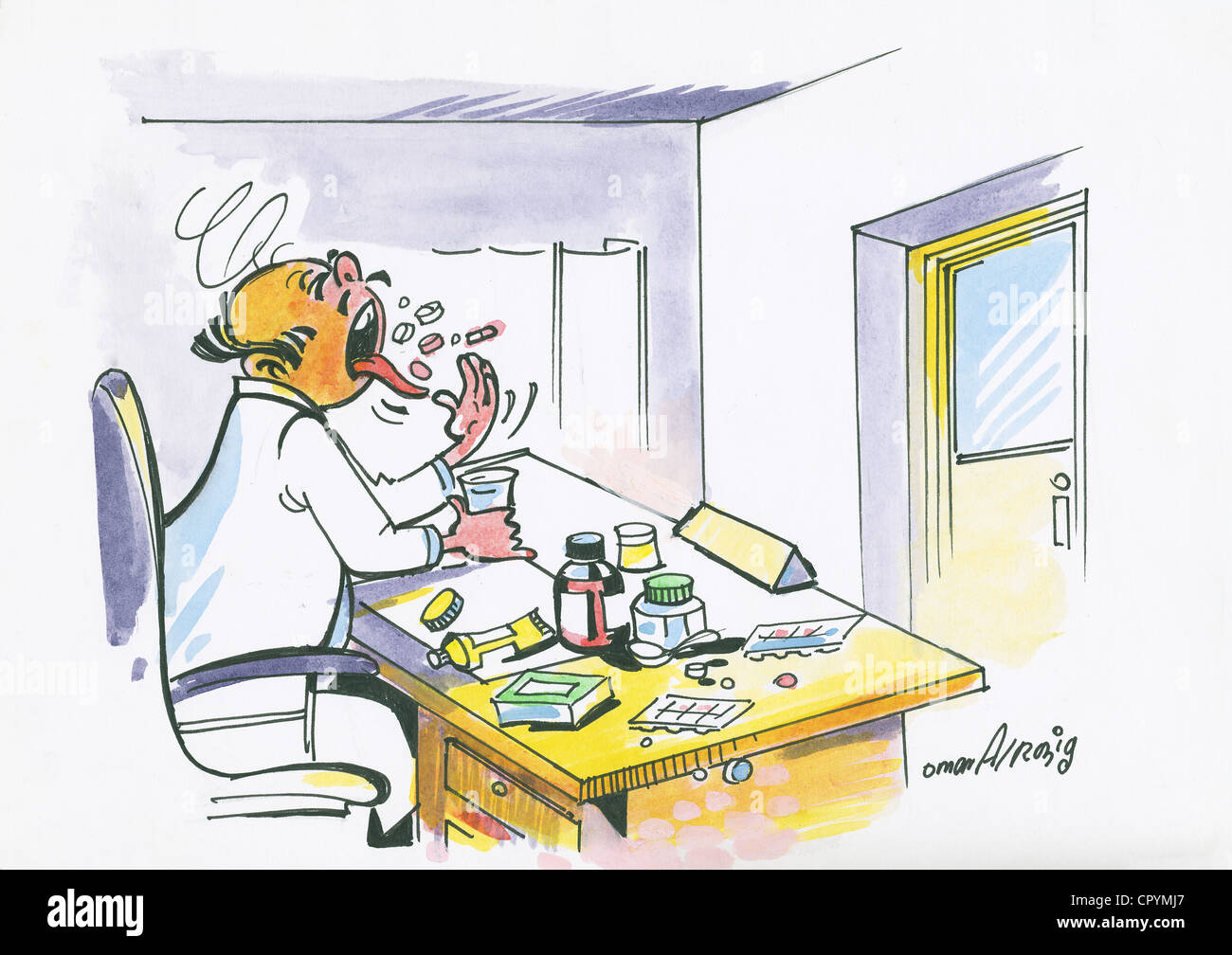 Doctor cartoons hi-res stock photography and images - Alamy