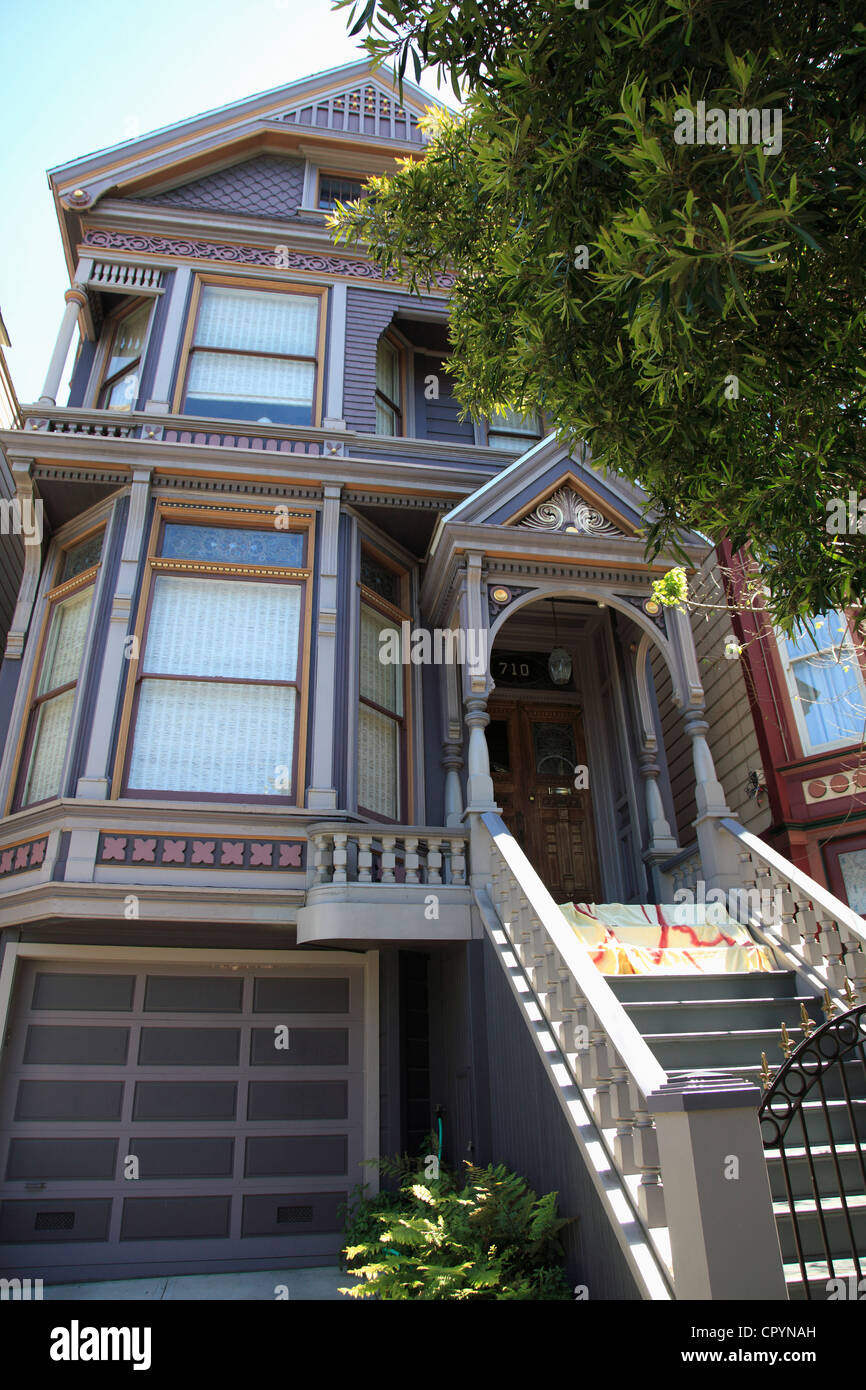Former home of Grateful Dead, Ashbury Street, Haight Ashbury District, San Francisco, Califronia, United States of America Stock Photo