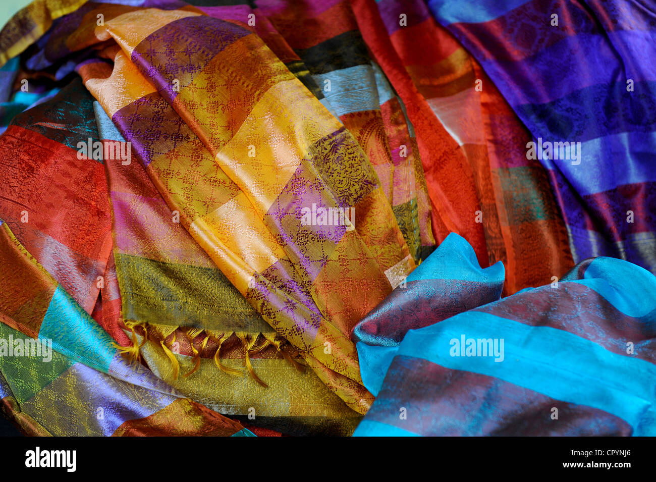 Benares silk, Varanasi, Uttar Pradesh, India, Asia Stock Photo Alamy